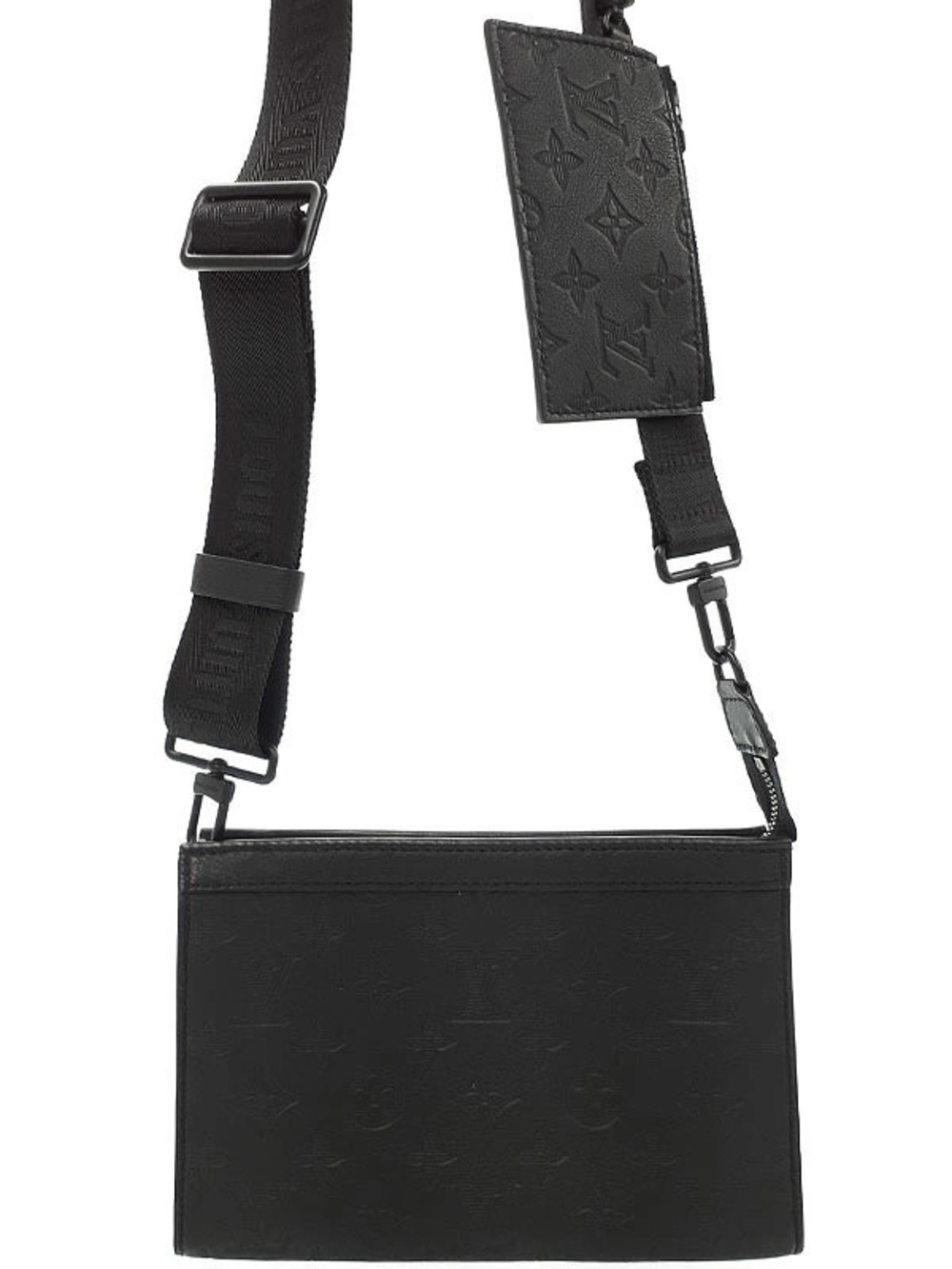 Louis Vuitton Monogram Shadow Black Gaston Wearable Wallet Shoulder Bag